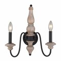 Glowflow Georgetown 2 Light Wall Sconce Vintage, Ash with Oil Burnished Bronze GL3272280
